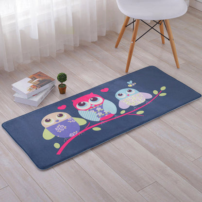 Skorter | Beautiful Multicolor Animal Pattern Carpet Synthetic Kids Carpet Washable Stain Resistant Non-Slip Carpet for Bedroom
