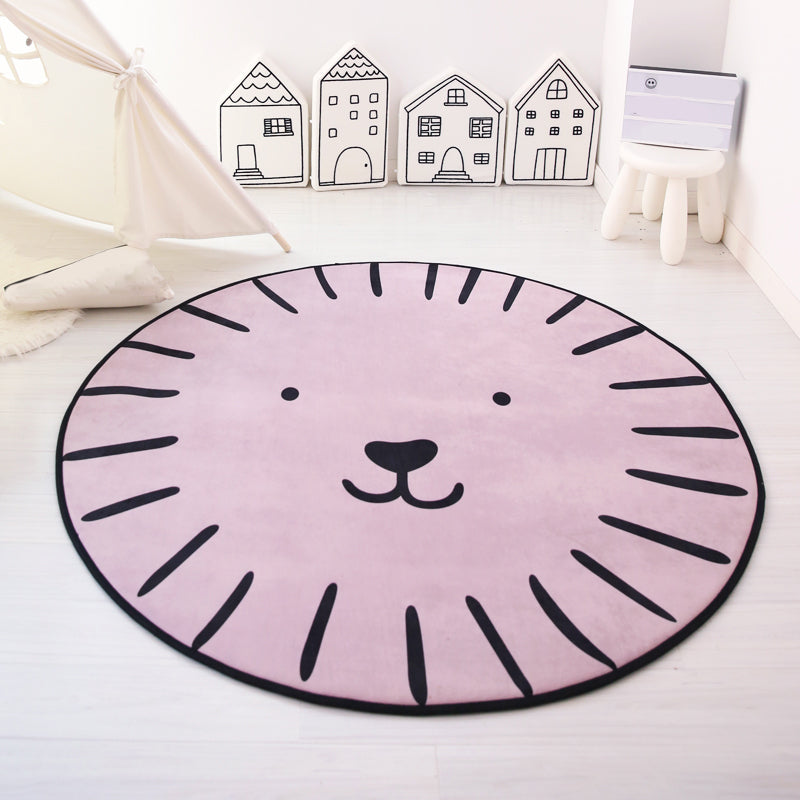 Skorter | Multi-Color Tiered Rug Cotton Children Style Carpet Easy Care Non-Slip Back Carpet for Playroom