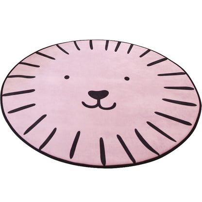 Skorter | Multi-Color Tiered Rug Cotton Children Style Carpet Easy Care Non-Slip Back Carpet for Playroom