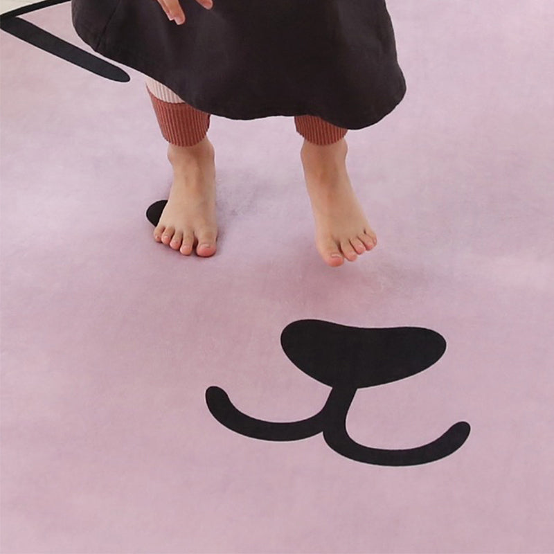 Skorter | Multi-Color Tiered Rug Cotton Children Style Carpet Easy Care Non-Slip Back Carpet for Playroom