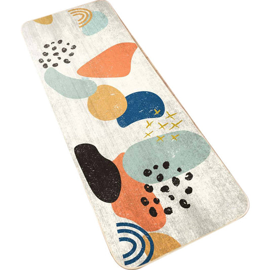 Skorter | Creative Nordic Style Carpet Multicolor Color Block Carpet Stain Resistant Washable Non-Slip Carpet for Girls Room