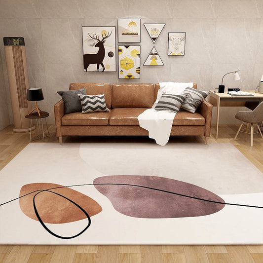 Skorter | Abstract Rug Polyester Minimalist Rug Washable Rug for Large Room