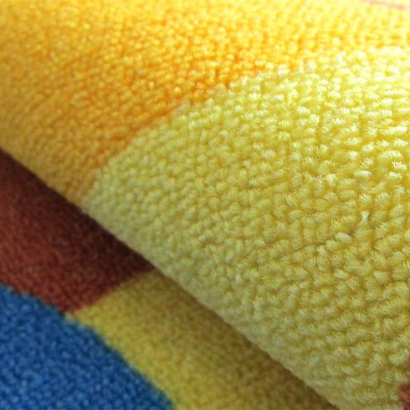 Skorter | Colorful Back for Children Multi Color Animal Pattern Carpet Synthetic Stain Resistant Non-Slip Back Machine Washable Carpet for Preschool