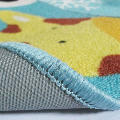Skorter | Colorful Back for Children Multi Color Animal Pattern Carpet Synthetic Stain Resistant Non-Slip Back Machine Washable Carpet for Preschool