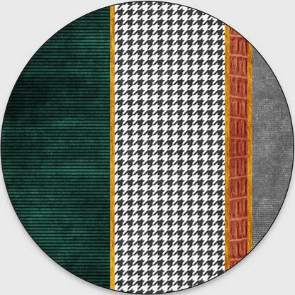 Skorter | Glam Mid-Century Rug Multicolor Marble Look Rug Pet Friendly Stain Resistant Non-Slip Back Rug for Living Room