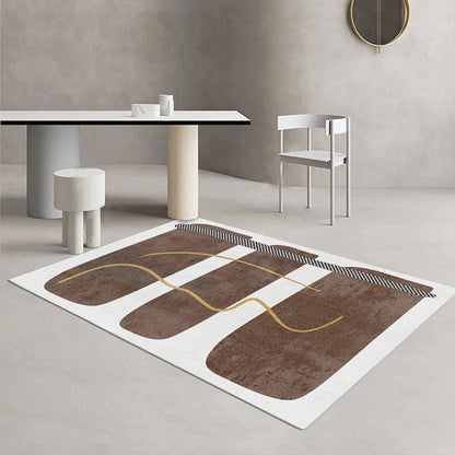 Skorter | Contemporary Abstract Pattern Carpet Multicolor Polypropylene Carpet Non-Slip Pet Friendly Stain Resistant Carpet for Large Room