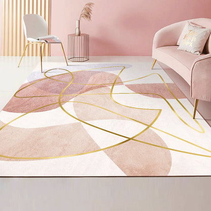 Skorter | Contemporary Abstract Pattern Carpet Multicolor Polypropylene Carpet Non-Slip Pet Friendly Stain Resistant Carpet for Large Room
