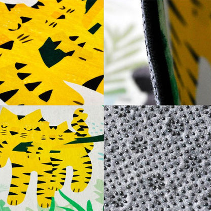 Skorter | Beautiful Kids Rug Multi Color Animal and Botanical Pattern Rug Pet Friendly Washable Non-Slip Rug for Playroom