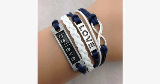 Skorter | Believe in the Eternal Love Bracelet - Made of Leather - Celebrate True Love!