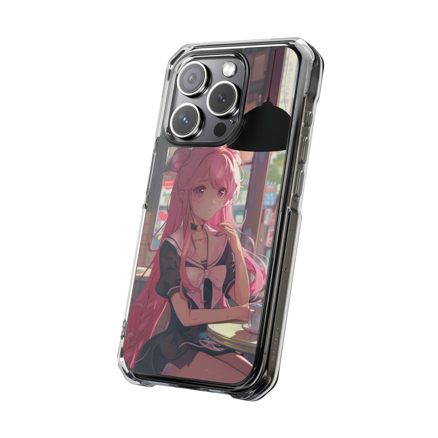 Skorter | Cafe Chilling Anime Girl Magnetic Case for iPhone