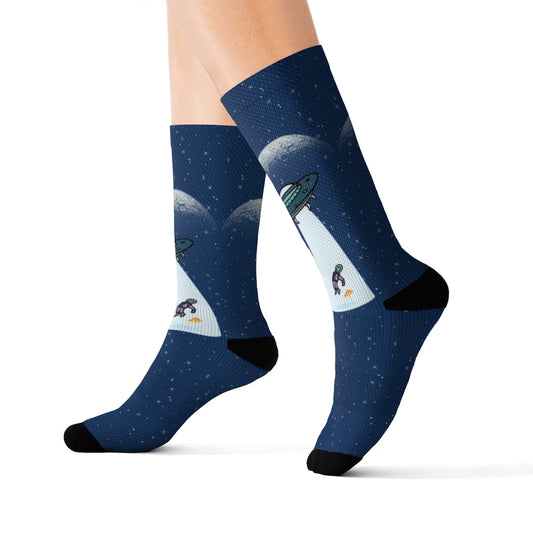Skorter | Abduction with Pizza Fun Novelty Socks