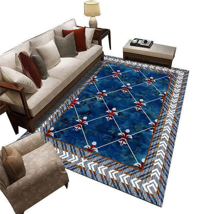 Skorter | Glam 3D Print Geometric Rug Multicolored Modern Rug Polyester Pet Friendly Stain Resistant Non-Slip Rug for Home
