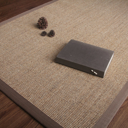 Skorter | Brown Living Room Carpet Country Landscape Simple Carpet Sisal Non-slip Pet Friendly Washable Area Rug