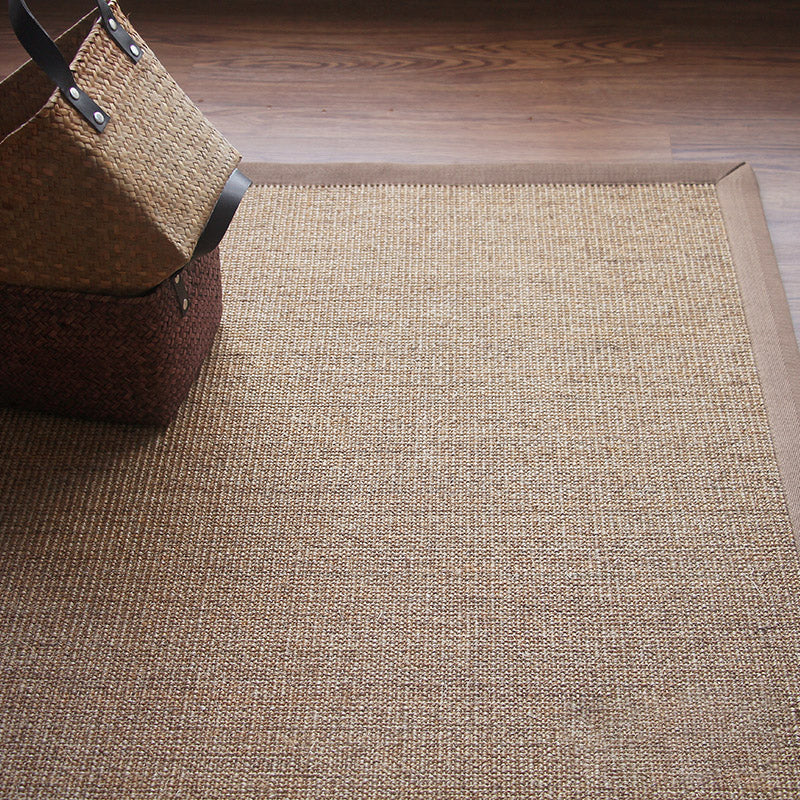 Skorter | Brown Living Room Carpet Country Landscape Simple Carpet Sisal Non-slip Pet Friendly Washable Area Rug