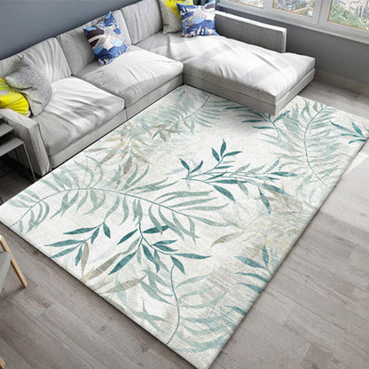 Skorter | Chic Oriental Rug Polyester Flower Botanical Rug Non-slip Machine Washable Pet-friendly Carpet for Living Room