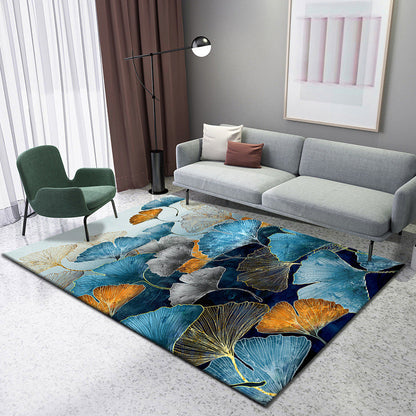 Skorter | Enchanting 3D Natural Scene Rug Multicolor Asian Rug Synthetic Pet Friendly Stain Resistant Nonslip Back Rug for Living Room