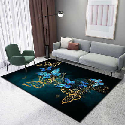 Skorter | Enchanting 3D Natural Scene Rug Multicolor Asian Rug Synthetic Pet Friendly Stain Resistant Nonslip Back Rug for Living Room