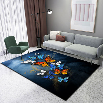 Skorter | Enchanting 3D Natural Scene Rug Multicolor Asian Rug Synthetic Pet Friendly Stain Resistant Nonslip Back Rug for Living Room