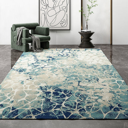 Skorter | Cyberpunk Home Rug Multicolor Distressed Look Rug Polypropylene Non-Slip Stain Resistant Washable Area Rug