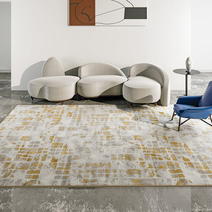 Skorter | Cyberpunk Home Rug Multicolor Distressed Look Rug Polypropylene Non-Slip Stain Resistant Washable Area Rug