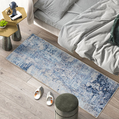 Skorter | Cyberpunk Home Rug Multicolor Distressed Look Rug Polypropylene Non-Slip Stain Resistant Washable Area Rug