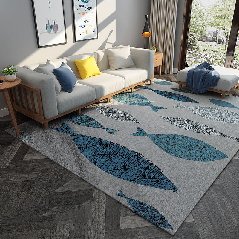 Skorter | Chic Postmodernism Area Rug Multi Colors Steampunk Carpet Synthetic Pet Friendly Stain Resistant Non-Slip Backing Rug for Home