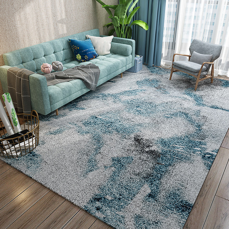 Skorter | Chic Postmodernism Area Rug Multi Colors Steampunk Carpet Synthetic Pet Friendly Stain Resistant Non-Slip Backing Rug for Home