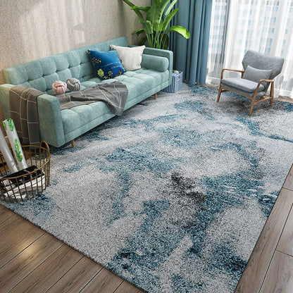 Skorter | Chic Postmodernism Area Rug Multi Colors Steampunk Carpet Synthetic Pet Friendly Stain Resistant Non-Slip Backing Rug for Home