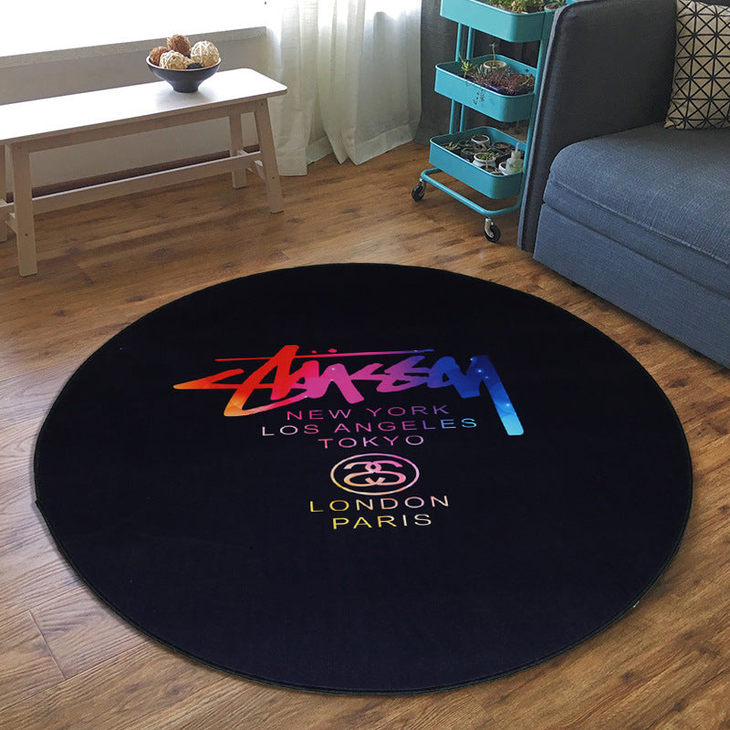 Skorter | Creative Boys Bedroom Rug Multi Colors Optical Illusion Rug Polypropylene Non-slip Pet-friendly Washable Rug