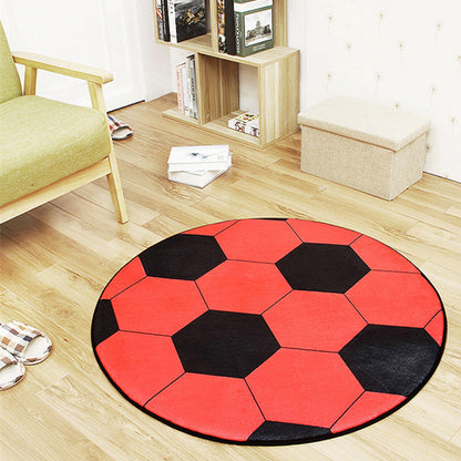 Skorter | Creative Sports Ball Print Carpet Multi-color Modern Carpet Polyester Stain Resistant Non-slip Back Machine Washable Rug for Boys Room
