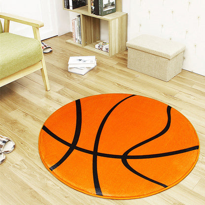 Skorter | Creative Sports Ball Print Carpet Multi-color Modern Carpet Polyester Stain Resistant Non-slip Back Machine Washable Rug for Boys Room
