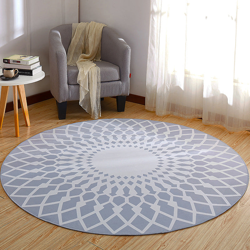 Skorter | Cool Multi-Colored Novelty Rug Synthetic 3D Illusion Rug Machine Washable Non-Slip Pet-Friendly Rug for the Living Room