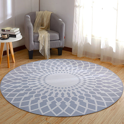 Skorter | Cool Multi-Colored Novelty Rug Synthetic 3D Illusion Rug Machine Washable Non-Slip Pet-Friendly Rug for the Living Room