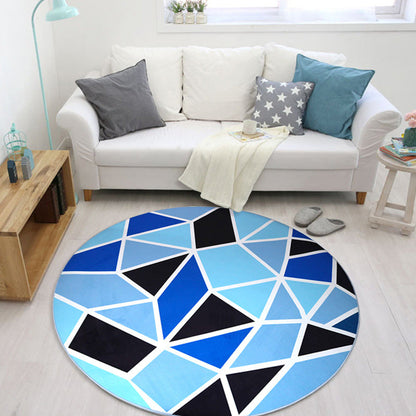 Skorter | Cool Multi-Colored Novelty Rug Synthetic 3D Illusion Rug Machine Washable Non-Slip Pet-Friendly Rug for the Living Room