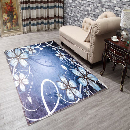 Skorter | Amazing Multicolor Natural Landscape Carpet Polyester Modern Carpet Stain Resistant Washable Non-Slip Back Carpet for Family Room