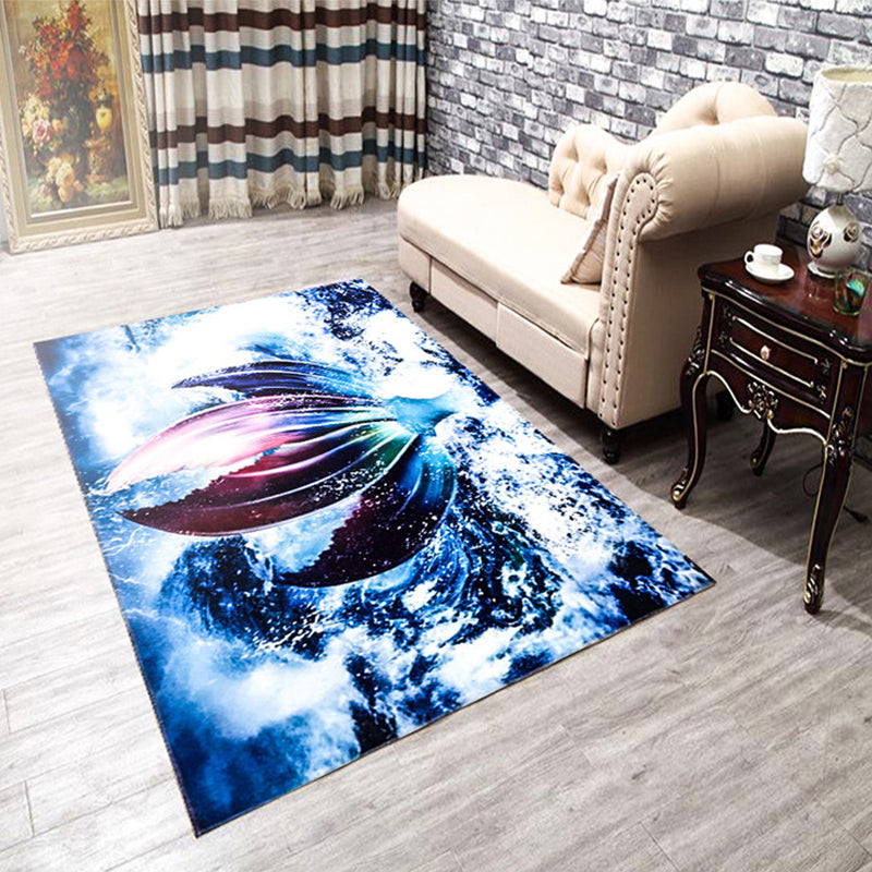 Skorter | Amazing Multicolor Natural Landscape Carpet Polyester Modern Carpet Stain Resistant Washable Non-Slip Back Carpet for Family Room