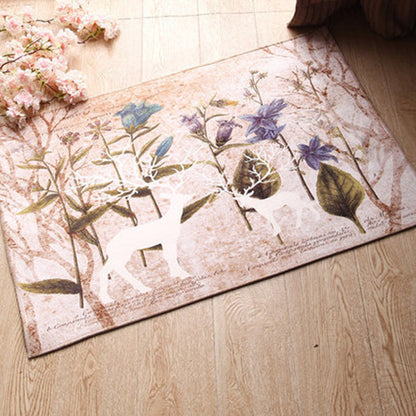 Skorter | Amazing Multicolor Natural Landscape Carpet Polyester Modern Carpet Stain Resistant Washable Non-Slip Back Carpet for Family Room