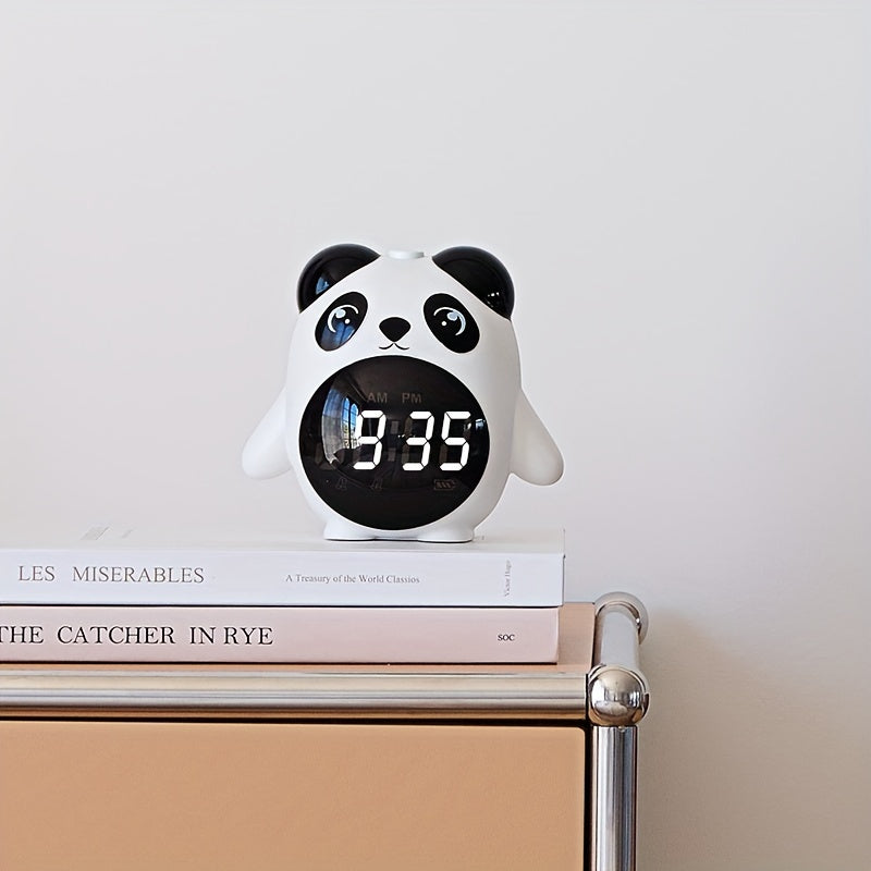 Skorter | PandaGlow - Cute USB Rechargeable Alarm Clock with Temperature Display