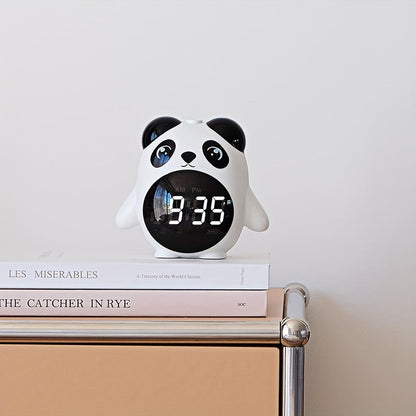 Skorter | PandaGlow - Cute USB Rechargeable Alarm Clock with Temperature Display