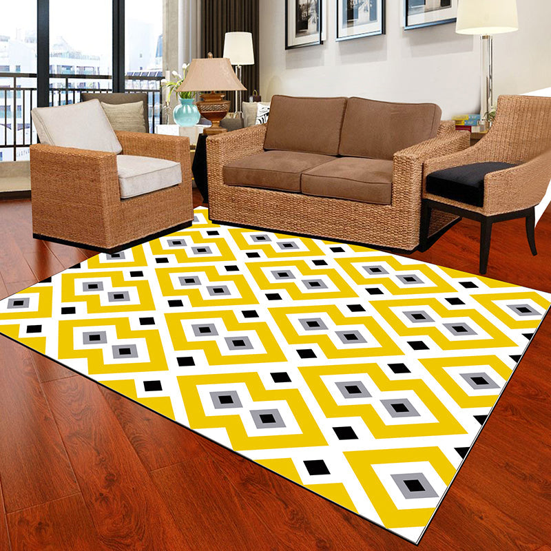 Skorter | Black and White Novelty Rug Polypropylene Optical Illusions Geometric Carpet Stain Resistant Pet Friendly Non Slip Rug for Home