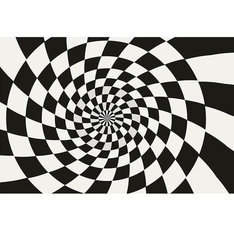 Skorter | Enchanting Multicolor Novelty Carpet Synthetic Twist Checker 3D Illusion Rug Machine Washable Pet Friendly Non-Slip Rug for Room