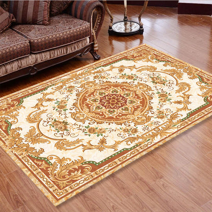 Skorter | Empire Floral Area Rug Multicolor Victorian Carpet Synthetic Stain Resistant Non-Slip Backing Pet Friendly Rug for Lounge