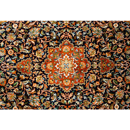 Skorter | Exotic antique carpet multicolored geometric print rug non-slip back pet-friendly machine washable rug for large room