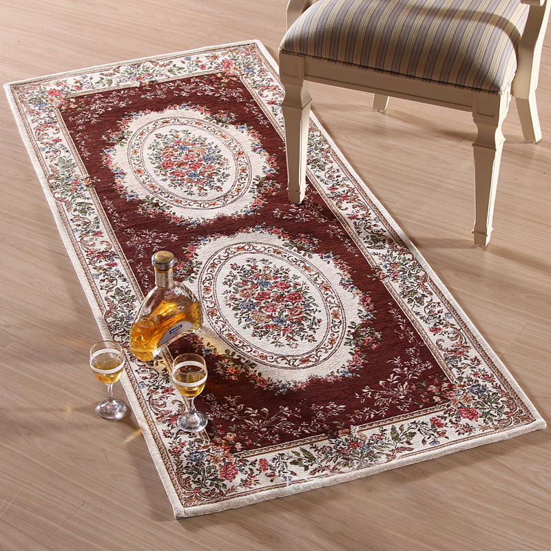 Skorter | Empire Peony Rug Multicolor Traditional Rug Synthetic Pet-Friendly Non-Slip Stain-Resistant Runner Rug for Home