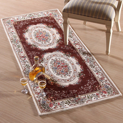 Skorter | Empire Peony Rug Multicolor Traditional Rug Synthetic Pet-Friendly Non-Slip Stain-Resistant Runner Rug for Home