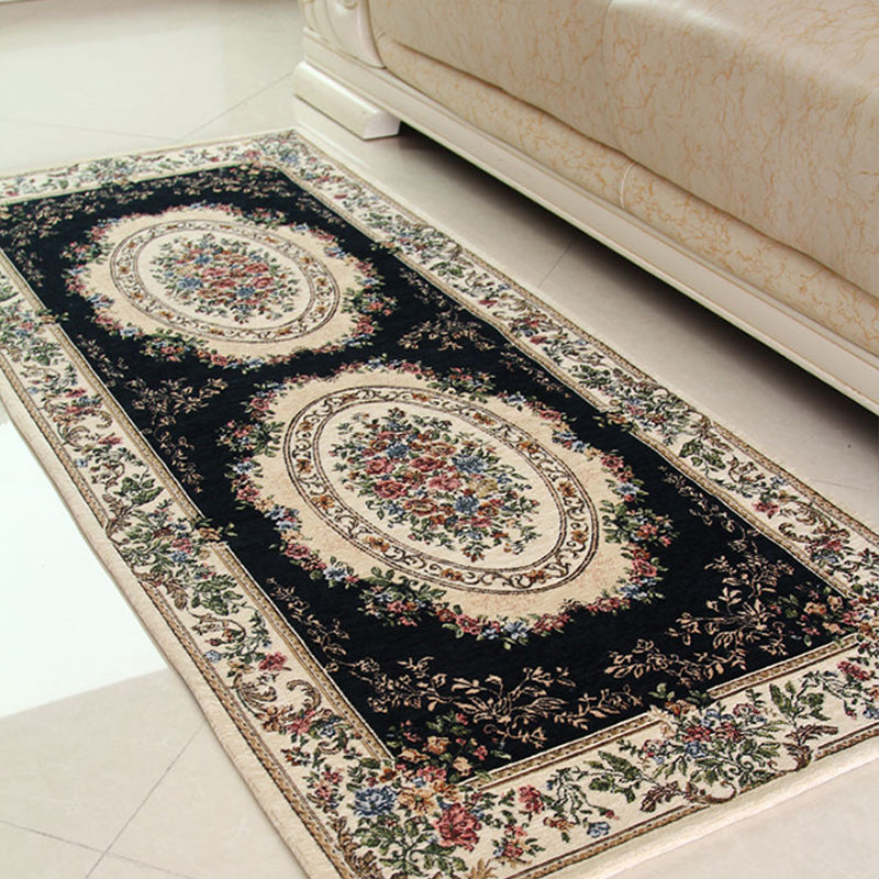 Skorter | Empire Peony Rug Multicolor Traditional Rug Synthetic Pet-Friendly Non-Slip Stain-Resistant Runner Rug for Home