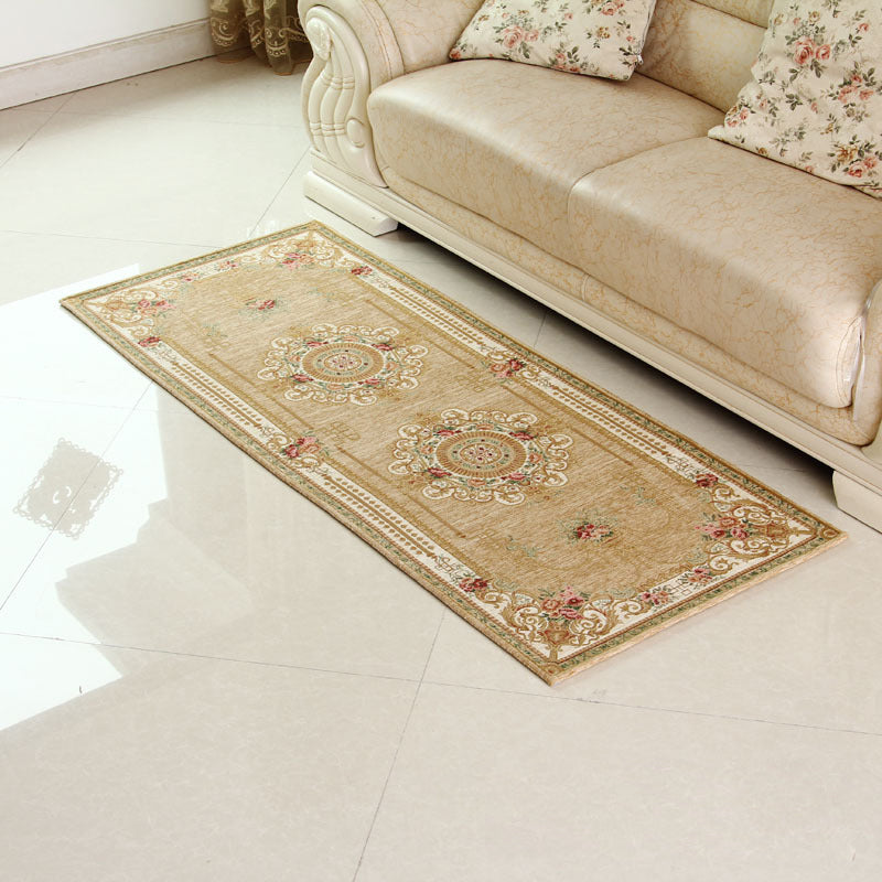 Skorter | Empire Peony Rug Multicolor Traditional Rug Synthetic Pet-Friendly Non-Slip Stain-Resistant Runner Rug for Home