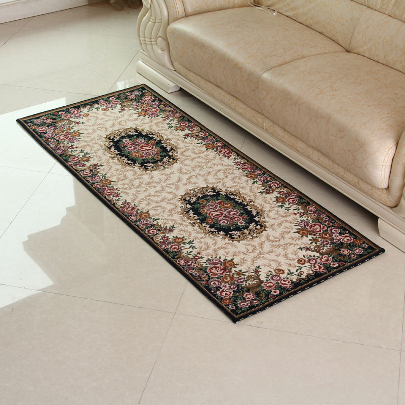 Skorter | Empire Peony Rug Multicolor Traditional Rug Synthetic Pet-Friendly Non-Slip Stain-Resistant Runner Rug for Home