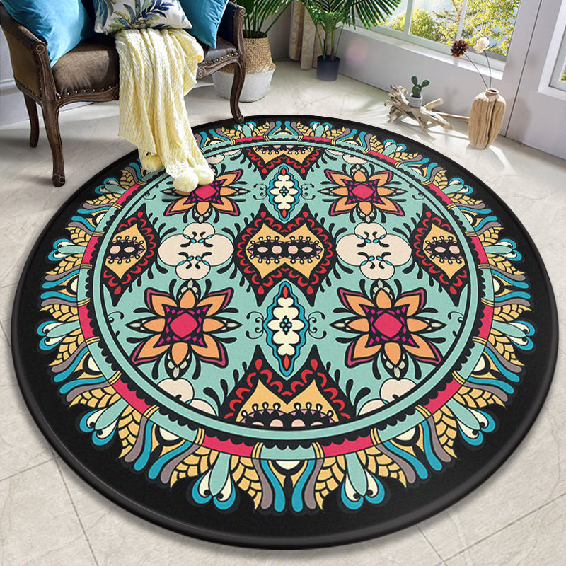 Skorter | European Moroccan Carpet Multicolor symmetrical pattern carpet non-slip pet-friendly machine washable carpet for the bedroom