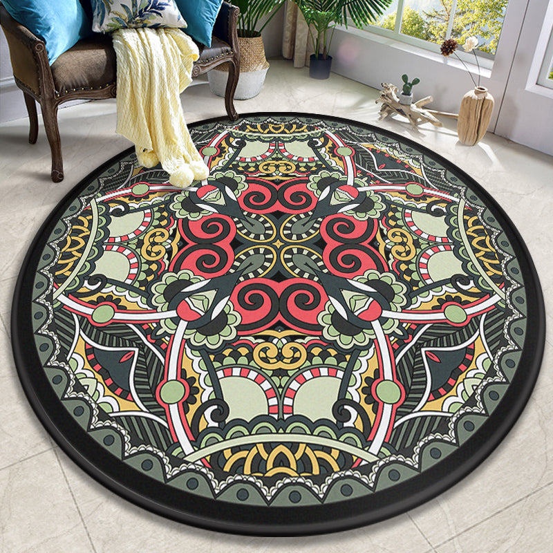 Skorter | European Moroccan Carpet Multicolor symmetrical pattern carpet non-slip pet-friendly machine washable carpet for the bedroom
